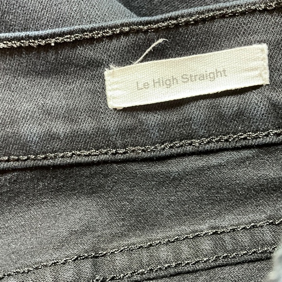 FRAME Le High Straight in Film Noir Jeans Cotton Blend US Sz 31 - Picture 10 of 14